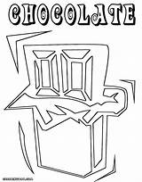 Chocolate Coloring Pages Colorings Kids sketch template