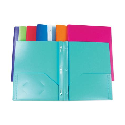 poly folder  tangs  mm thick poly organizational products