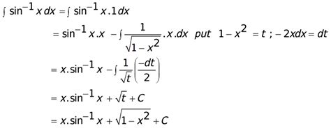 mixture integral of arc sin x