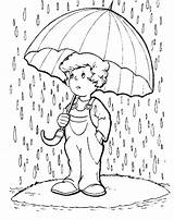 Coloring Pages Rain Rainy Printable Umbrella Color Clipart Kids Sheets Spring Print Clip Weather Books Popular Adult Painting Getdrawings Library sketch template