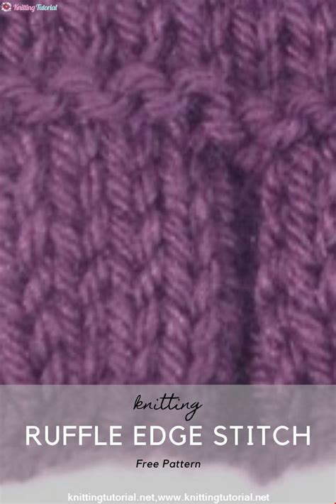 knit  pleated ruffle edge stitch english style