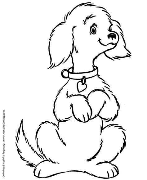 dog coloring pages printable cute pet dog coloring page sheet