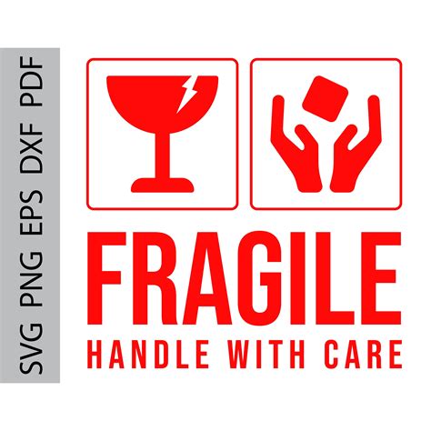 fragile sign svg handle  care fragile handle  care etsy