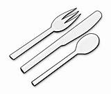 Cutlery Clipart sketch template