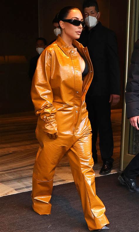 kim kardashian wears prada jumpsuit at milan fashion week