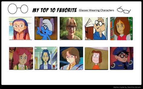 top 10 favorite glasses wearing characters by