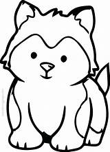 Husky Coloring Pages Baby Getcolorings Printable Dog sketch template