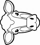 Coloring Cow Face Pages Printable Popular Cows sketch template