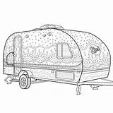 Coloring Printable Pages Camping Camper Caravan Zentangle Book Adult Colouring Sheets Colour Camp Campers Vintage Etsy Mandalas Drawing Visit Explore sketch template