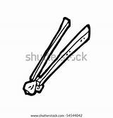 Drawing Chopsticks Shutterstock Vector Stock Lightbox sketch template
