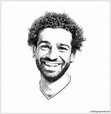 Salah Mohamed Coloring Pages Color Online Soccer Coloringpagesonly sketch template