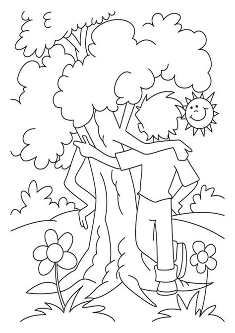 easy  print tree coloring pages tulamama