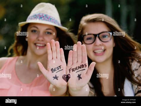 teenage  friends share time  stock photo alamy