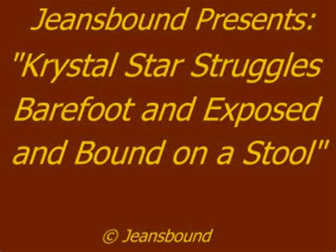 Krystal Star Bound And Exposed On The Barstool Sq Jeansbound Clips4sale
