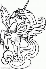 Coloring Celestia Pony Little Princess Pages Library Codes Insertion sketch template