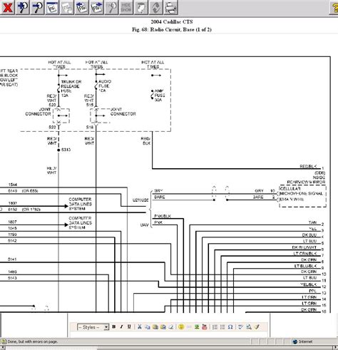 cadillac deville radio wiring diagram