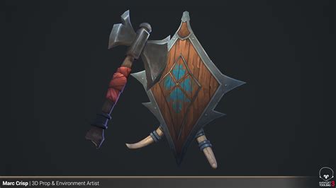 artstation orc axe darkspear shield