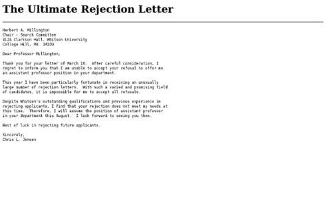 The Ultimate Rejection Letter Pearltrees