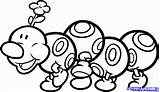 Wiggler Mario Coloring Pages Characters Draw Character Colouring Step Drawing Popular Print Coloringhome Dragoart sketch template