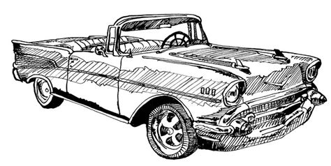 chevy bel air drawing sketch coloring page
