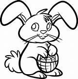 Bunny Coloring Cute Pages Print Getcolorings Color Holding sketch template