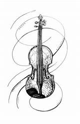 Drawing Fiddle Cello Getdrawings sketch template