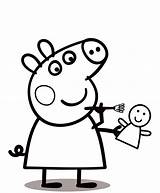 Peppa Pig Colouring Coloring sketch template