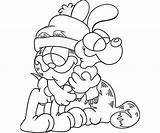 Odie Coloring Pages Garfield Funny Dog Printable Popular Colouring Another Coloringhome Library Getcolorings Tubing sketch template