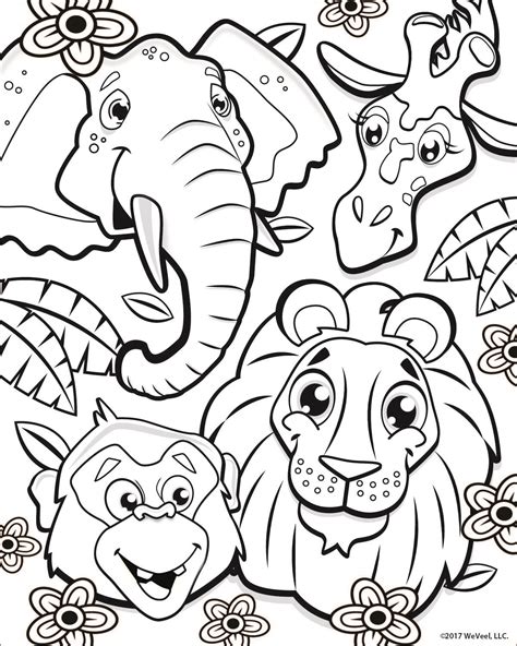 jungle coloring pages kidsworksheetfun