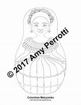 Dancer Colombian Doll Amyperrotti sketch template