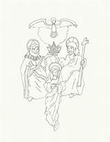 Trinity Holy Coloring Pages Catholic Mary Deviantart Template Bing sketch template