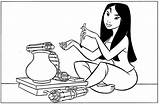 Pages Coloring Mulan Coloringpages1001 sketch template