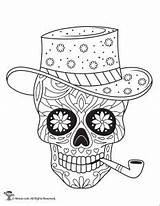 Coloring Sugar Pages Skulls Adult Dead Printable Skull Sheets Print Color Kids Candy Teschio Halloween Mandala Woojr Skeleton Detailed Da sketch template