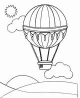 Air Balloon Hot Coloring Transportation Pages Drawing Kb sketch template