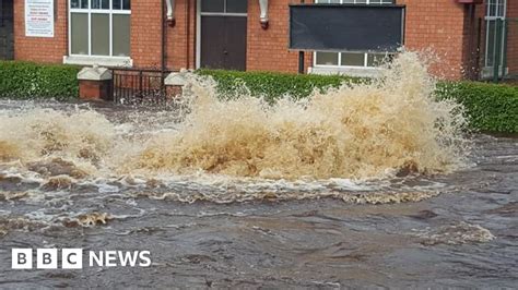 Burst Wednesbury Water Main Turns Street Into River Bbc News