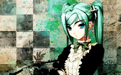 anime green girl wallpapers wallpaper cave