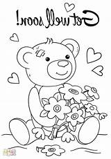Well Coloring Pages Soon Bear Cute Kids Excellent Colouring sketch template