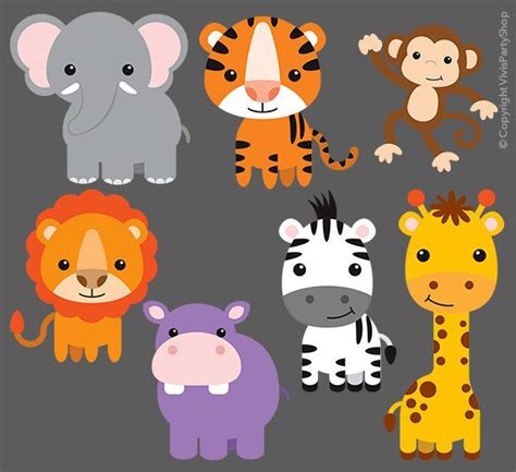 printable pictures  safari animals fun coloring page