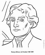 Coloring Jefferson Thomas Pages President Printable Presidents Davis Print Color Printables Patriotic Sheets Kids Line Activity Clipart Easy Help Getcolorings sketch template