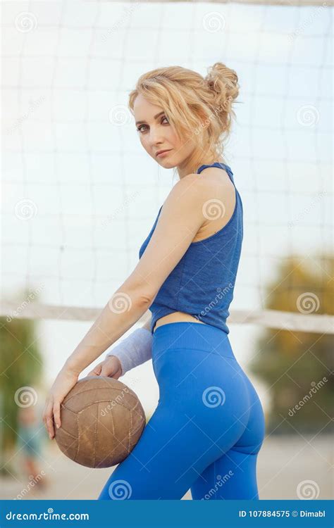 Volleyball Player Portrait Stock Image Image Of Caucasian 107884575