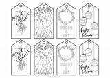 Christmas Tags Printable Gift Colouring Coloring Pages Inkstruck sketch template