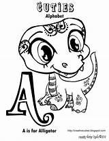 Alligator Cuties Littlest Coloriages Hippo Crackers Petshop Lps Quirky Scribblefun sketch template