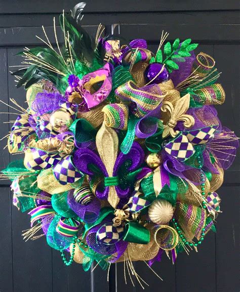 Excited To Share This Item From My Etsy Shop Deluxe Mardi Gras Wreath