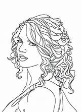 Coloring Hair Pages Curly Swift Taylor Unique Getcolorings Getdrawings sketch template