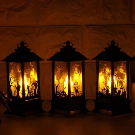 halloween simulation candle night lights desktop decoration vintage