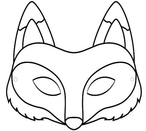 coloring pages fox animal mask templates fox mask printable animal