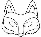 Mask Fox Printable Coloring Masks Animal Pages Templates Maske Masque Boyama Sayfaları Coloriage Animaux Wolf sketch template