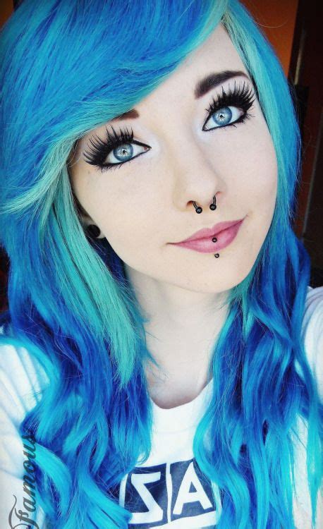 24 Dyed Hairstyles You Need To Try Curly Scene Hair Cute Emo Girls