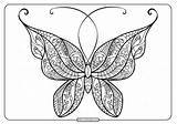 Coloring Mandala Butterfly Pages Printable Pdf sketch template