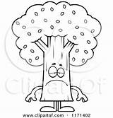 Tree Clipart Depressed Coloring Mascot Sick Sad Cartoon Cory Thoman Vector Outlined Royalty 2021 Clipartof sketch template